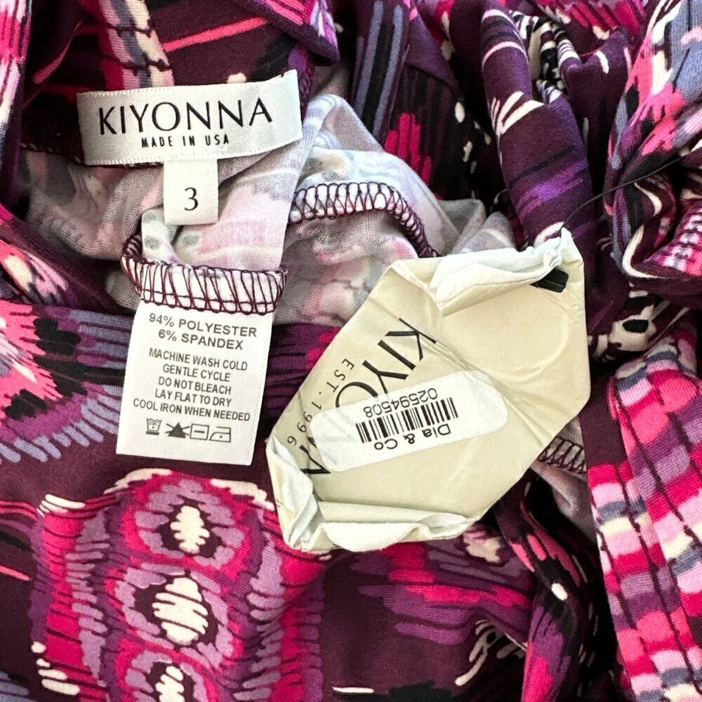 Kiyonna Purple Pink Aztec Ikat Print Open Front Cardigan Sweater Jacket NWT 3 - Picture 4 of 4